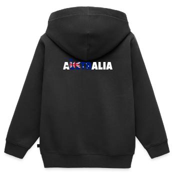 Australie Outback Travel Fever Voyage Voyage Sydney - Sweat Premium à capuche zippé enfant bio - noir - Dos - AI Model Kid Male (0cm)