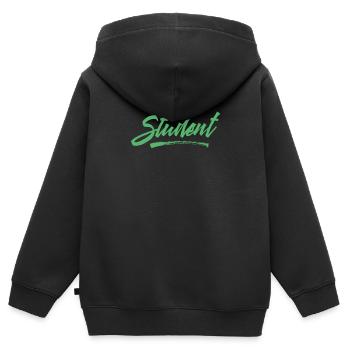 StudyIng Student Student University Studies - Kids Premium Organic Zip-up Hoodie - black - Back - AI Model Kid Male (0cm)