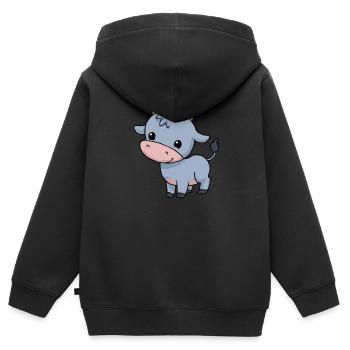 Taurus Sternzeichen Stier - Kinder Premium Organic Zip Hoodie - Schwarz - Hinten - AI Model Kid Male (0cm)