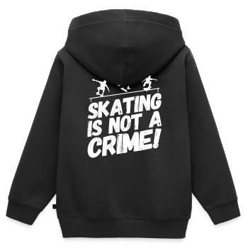 Skate Skater Skateboard Skaten Verbrechen - Kinder Premium Organic Zip Hoodie - Schwarz - Hinten - AI Model Kid Male (0cm)