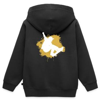 Skate Skater Skateboard Skaten Graffiti - Kinder Premium Organic Zip Hoodie - Schwarz - Hinten - AI Model Kid Male (0cm)