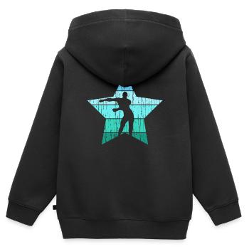Floss Dance - Kinder Premium Organic Zip Hoodie - Schwarz - Hinten - AI Model Kid Male (0cm)