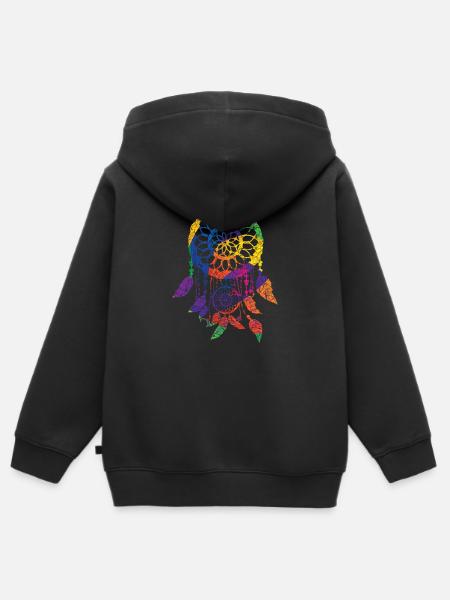 Traumfänger - Kinder Premium Organic Zip Hoodie - Schwarz