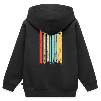 Paris - Sweat Premium à capuche zippé enfant bio - noir - Dos - AI Model Kid Male (0cm)