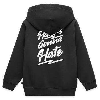 motivation - Kids Premium Organic Zip-up Hoodie - black - Back - AI Model Kid Male (0cm)