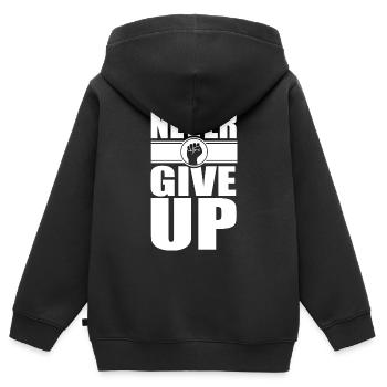 Motivation - Kids Premium Organic Zip-up Hoodie - black - Back - AI Model Kid Male (0cm)