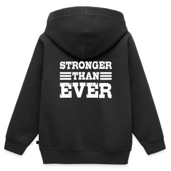 Motivation - Kids Premium Organic Zip-up Hoodie - black - Back - AI Model Kid Male (0cm)