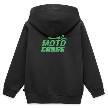 Motocross Motocross Motocross Motocross - Kinder Premium Organic Zip Hoodie - Schwarz - Hinten - AI Model Kid Male (0cm)