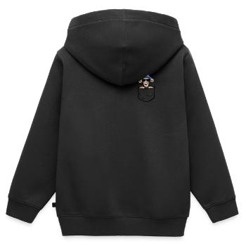 Schimpanse Polo - Kinder Premium Organic Zip Hoodie - Schwarz - Hinten - AI Model Kid Male (0cm)