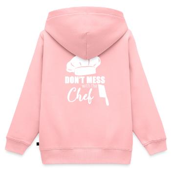Kochen - Kinder Premium Organic Zip Hoodie - Rosa - Hinten - AI Model Kid Female (0cm)