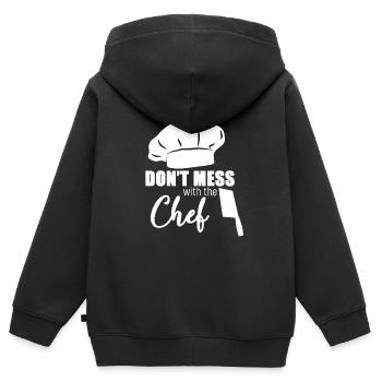 Cuisson - Sweat Premium à capuche zippé enfant bio - noir - Dos - AI Model Kid Male (0cm)