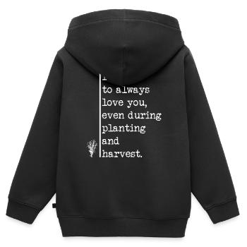 Farmer Farmer Farmer - Kids Premium Organic Zip-up Hoodie - black - Back - AI Model Kid Male (0cm)