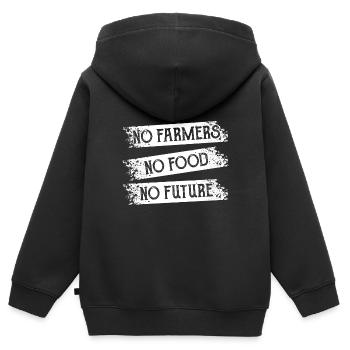 Farmer Farmer Farmer - Kids Premium Organic Zip-up Hoodie - black - Back - AI Model Kid Male (0cm)