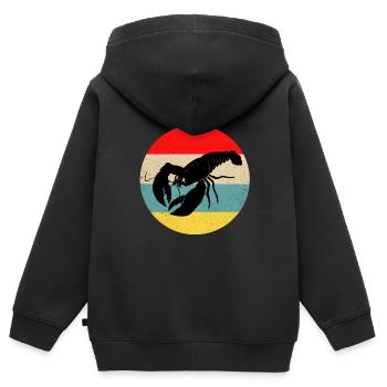 Hummer - Kinder Premium Organic Zip Hoodie - Schwarz - Hinten - AI Model Kid Male (0cm)