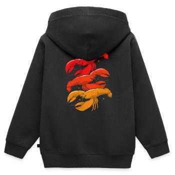 Hummer - Kinder Premium Organic Zip Hoodie - Schwarz - Hinten - AI Model Kid Male (0cm)