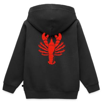 Hummer - Kinder Premium Organic Zip Hoodie - Schwarz - Hinten - AI Model Kid Male (0cm)