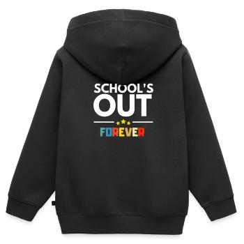 Schools Out Schulschluss Für Immer Abschluss Abi - Kinder Premium Organic Zip Hoodie - Schwarz - Hinten - AI Model Kid Male (0cm)