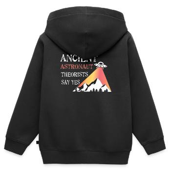 Antike Aliens - Kinder Premium Organic Zip Hoodie - Schwarz - Hinten - AI Model Kid Male (0cm)