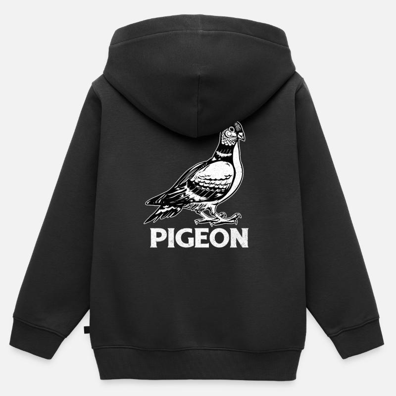 Pigeon - Sweat Premium à capuche zippé enfant bio - noir