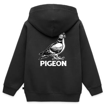 Tauben Rennen Taubenzüchter Brieftaube Turteltaube - Kinder Premium Organic Zip Hoodie - Schwarz - Hinten - AI Model Kid Male (0cm)
