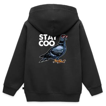 Tauben Rennen Taubenzüchter Brieftaube Turteltaube - Kinder Premium Organic Zip Hoodie - Schwarz - Hinten - AI Model Kid Male (0cm)