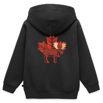 Canada - Sweat Premium à capuche zippé enfant bio - noir - Dos - AI Model Kid Male (0cm)