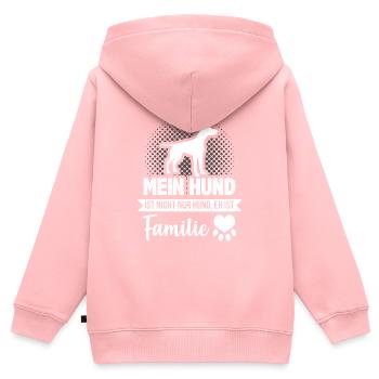 Hundehalter Vierbeiner Hunde Sprüche Familie - Kinder Premium Organic Zip Hoodie - Rosa - Hinten - AI Model Kid Female (0cm)