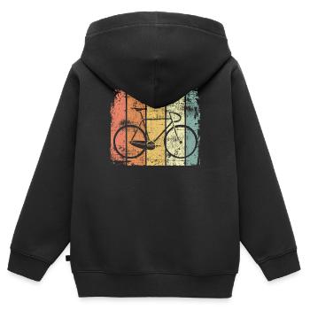 Rennrad - Kinder Premium Organic Zip Hoodie - Schwarz - Hinten - AI Model Kid Male (0cm)