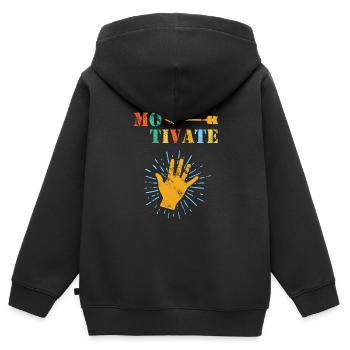 Occupational therapy - Kids Premium Organic Zip-up Hoodie - black - Back - AI Model Kid Male (0cm)