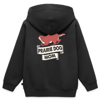 Écureuil de terre Prairies Marmottes Prairies rongeurs - Sweat Premium à capuche zippé enfant bio - noir - Dos - AI Model Kid Male (0cm)