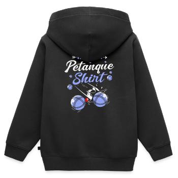 Pétanque - Kinder Premium Organic Zip Hoodie - Schwarz - Hinten - AI Model Kid Male (0cm)