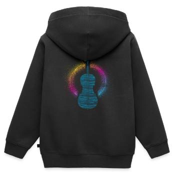 Cello - Kinder Premium Organic Zip Hoodie - Schwarz - Hinten - AI Model Kid Male (0cm)