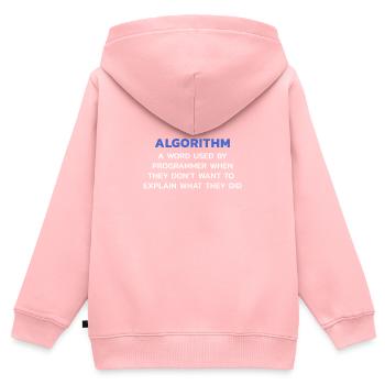 Algorithm Programmer Computer Science T-Shirt - Kids Premium Organic Zip-up Hoodie - rose - Back - AI Model Kid Female (0cm)