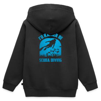 Diver - Kids Premium Organic Zip-up Hoodie - black - Back - AI Model Kid Male (0cm)