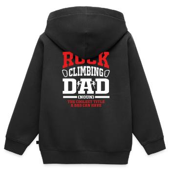 Climbing Climber Climbing Wall Mountain Rock Sport - Kids Premium Organic Zip-up Hoodie - black - Back - AI Model Kid Male (0cm)