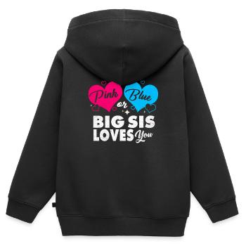 Grossesse - Sweat Premium à capuche zippé enfant bio - noir - Dos - AI Model Kid Male (0cm)