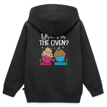 Grossesse - Sweat Premium à capuche zippé enfant bio - noir - Dos - AI Model Kid Male (0cm)
