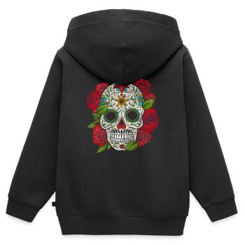 Mexiko Kultur - Kinder Premium Organic Zip Hoodie - Schwarz - Hinten - AI Model Kid Male (0cm)