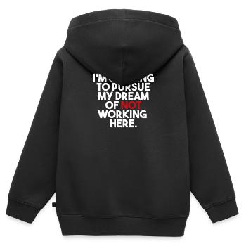 Quitting To Pursue My Dream | Kündigung Jobwechsel - Kinder Premium Organic Zip Hoodie - Schwarz - Hinten - AI Model Kid Male (0cm)