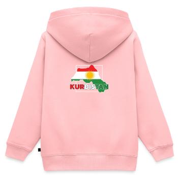 Kurdistan - Kinder Premium Organic Zip Hoodie - Rosa - Hinten - AI Model Kid Female (0cm)