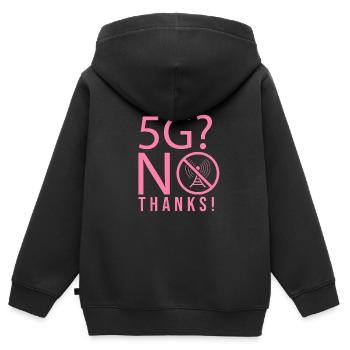 Network 5G mobile radio against 5G radiation - Kids Premium Organic Zip-up Hoodie - black - Back - AI Model Kid Male (0cm)