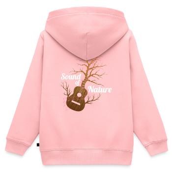 Gitarre Sound Natur - Kinder Premium Organic Zip Hoodie - Rosa - Hinten - AI Model Kid Female (0cm)