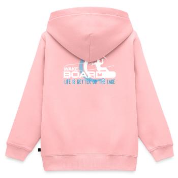 Wakeboard Wakeboarding Wellenreiter - Kinder Premium Organic Zip Hoodie - Rosa - Hinten - AI Model Kid Female (0cm)