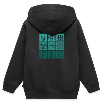Science - Sweat Premium à capuche zippé enfant bio - noir - Dos - AI Model Kid Male (0cm)