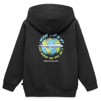 Flight attendant Globetrotter - Kids Premium Organic Zip-up Hoodie - black - Back - AI Model Kid Male (0cm)