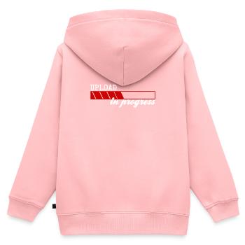 Upload In Progress - Kinder Premium Organic Zip Hoodie - Rosa - Hinten - AI Model Kid Female (0cm)