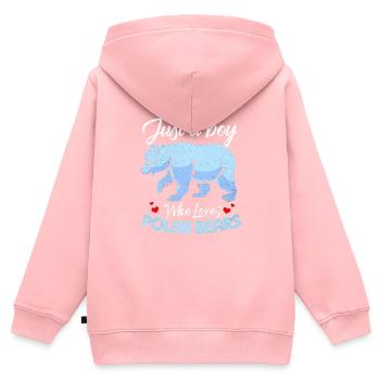 Polar bear - Kids Premium Organic Zip-up Hoodie - rose - Back - AI Model Kid Female (0cm)