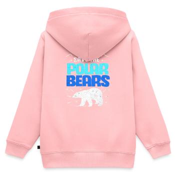Polar bear - Kids Premium Organic Zip-up Hoodie - rose - Back - AI Model Kid Female (0cm)