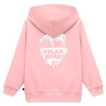 Polar bear - Kids Premium Organic Zip-up Hoodie - rose - Back - AI Model Kid Female (0cm)