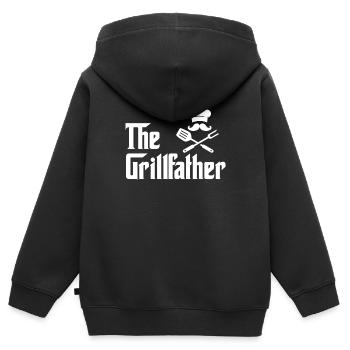 Grill Grillen The Grillfather Vater Geschenk - Kinder Premium Organic Zip Hoodie - Schwarz - Hinten - AI Model Kid Male (0cm)